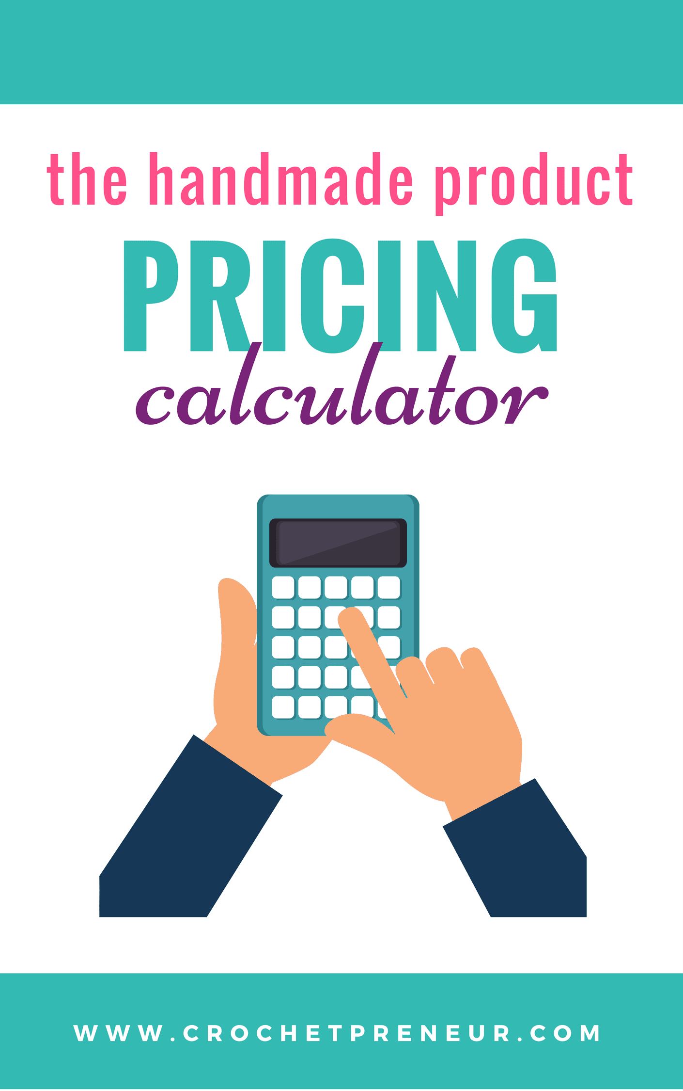 Pinterest graphic for the Handmade Product Pricing Calculator