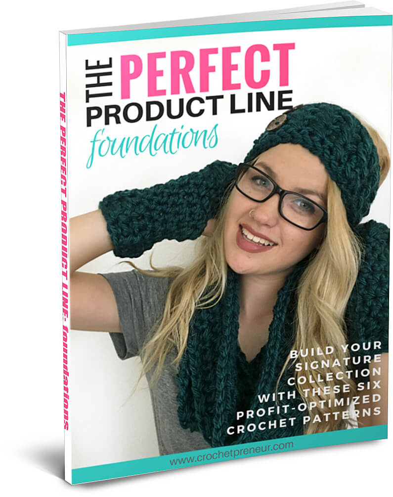 Cover of The Perfect Product Line Foundations. A list of signature profit optimized crochet patterns