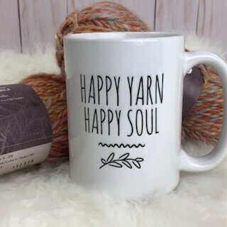 Image for "Happy Yarn" Coffee Mug from Cluck Cluck Boots