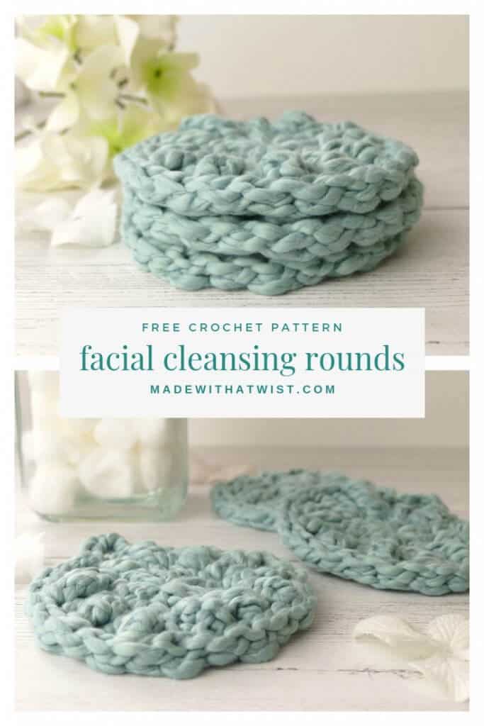 Pinterest image of Facial Cleansing Pads FREE Crochet Pattern