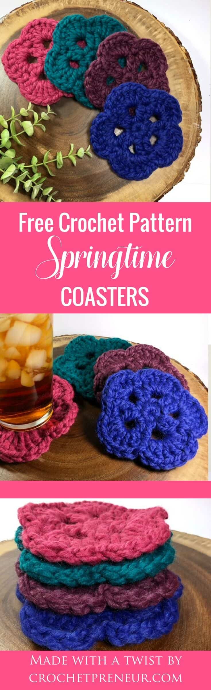 Quick and Easy Chunky Coasters for Craft Fairs in Spring