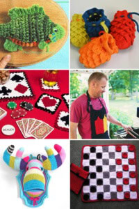 Summer Crochet Patterns for Men - collage image showing 6 of 15 featured designs