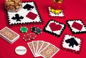 playing cards coaster crochet pattern