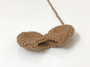 Photo of the tail of this crocheted seal pup