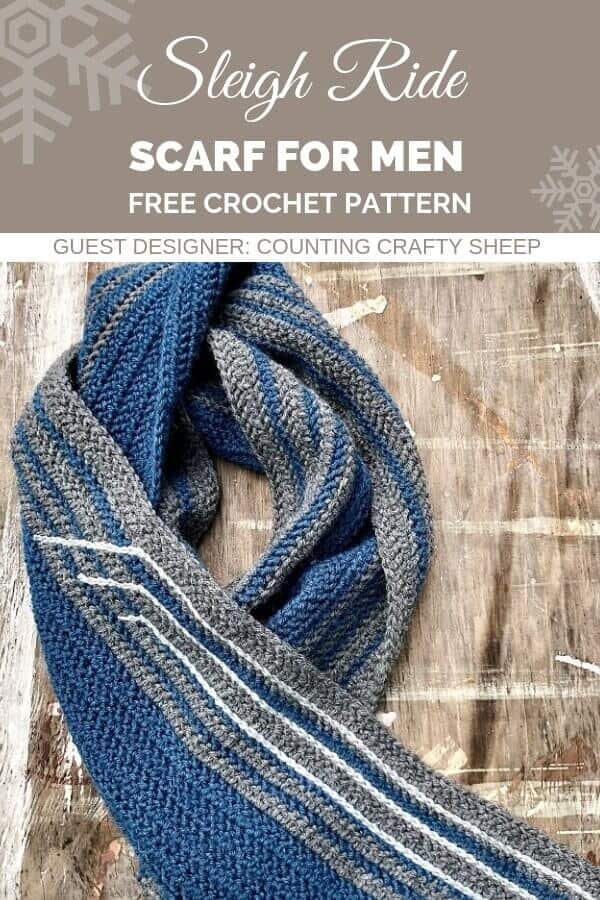 A winter scarf designed with the input of the man who will be wearing it. Finally, a design you can be assured he'll love. Masculine in it's geometric design and classic in it's shape, it's a great design to make for the man in your life. The surface crochet gives it just that extra bit of style that makes it uniquely him. #mensscarf #mensscarfcrochetpattern #freecrochetpattern #freepatternmensscarf #mensscarfcrochet #freemensscarfcrochetpattern #surfacecrochet #masculinecrochet #crochetforman #crochetformen #crochetpatternformen #30daysofcozy
