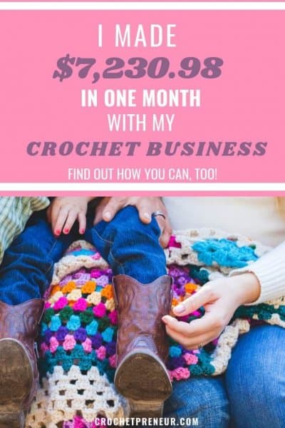 How I made over $7000 dollars with my crochet business and blog. Check out my detailed report of income, expenses and profit from selling crochet patterns, products, and maker tools. Start a Crochet blog today or take my crochet pattern writing email challenge. They'll all help you get on the road to turning your crochet hobby into a business! #crochetincomereport #crochetincome #crochetbusiness #sellcrochet #startacrochetblog #crochetblog #crochetbusiness #