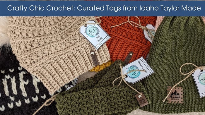 Crochet Heart Rivet Tags