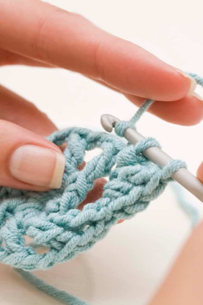 Part time crochet business income report - image of a woman's hands crocheting
