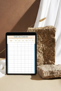 prioritize crochet business tasks - image of a tablet displaying the free Task List Analysis tool